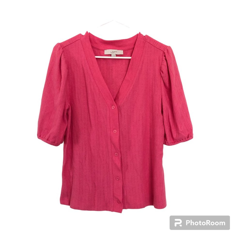 LOFT Women’s Sweater Cardigan Pink Size M